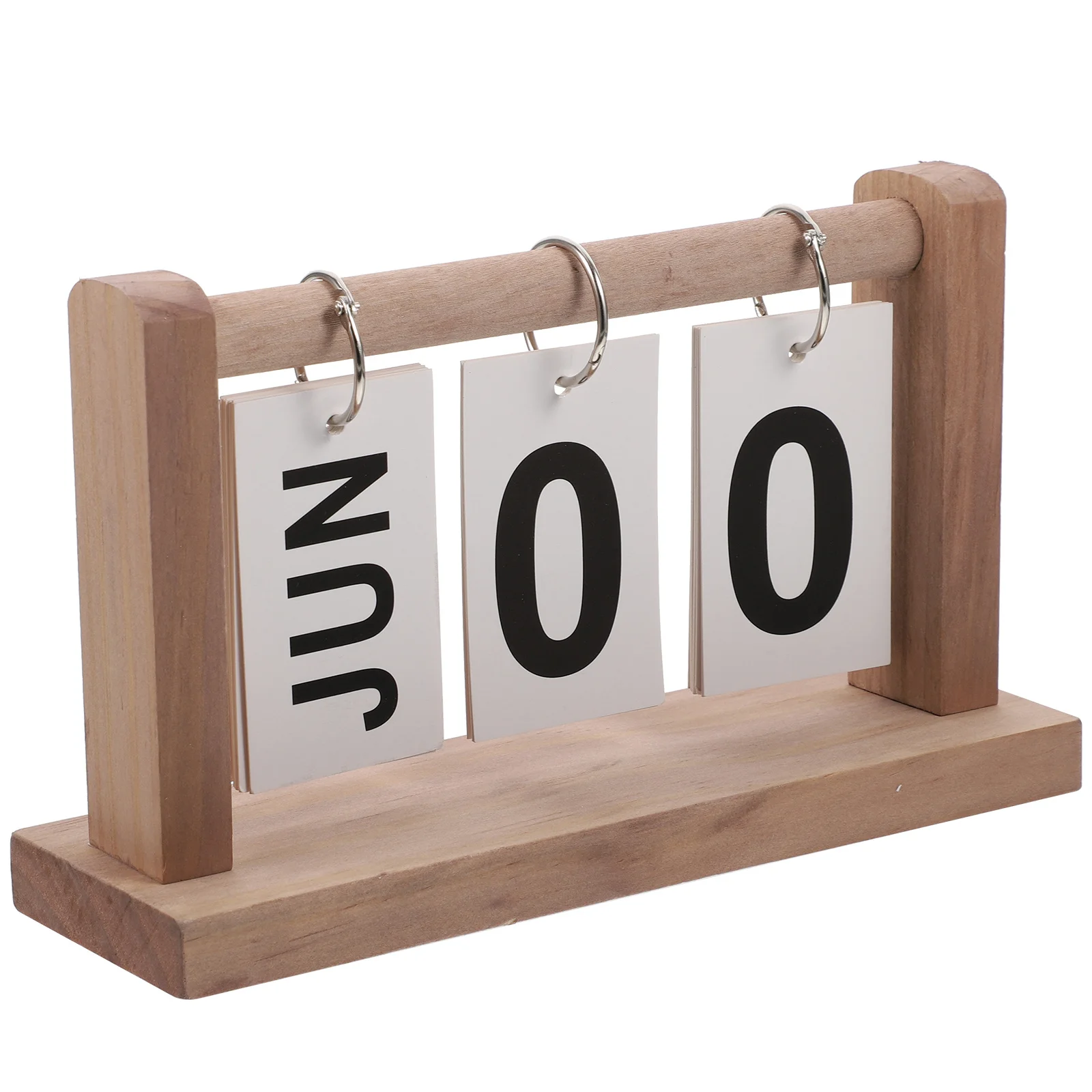 Rustykalny drewniany kalendarz wieczny z przekładanymi kartkami, kreatywny kalendarz stołowy wielokrotnego użytku, dekoracja na biurko do domu, biura, szkół, hoteli.