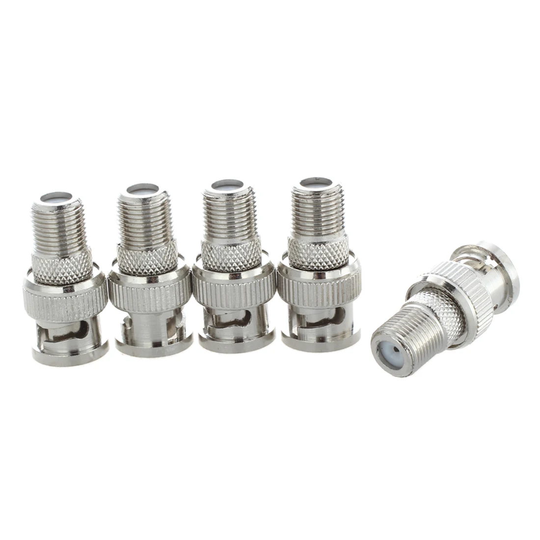 

10pcs BNC Male Plug to F Female Jack Adapter Coax Connector Coupler CCTV Camera