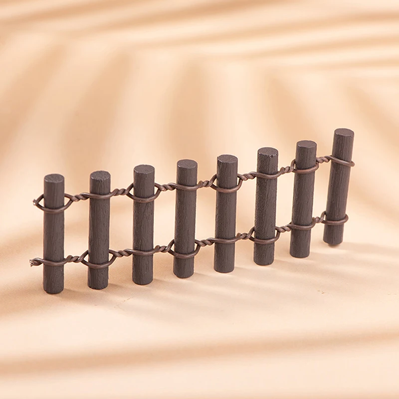 Clôture en rondins de micropaysage, accessoires pour la maison, petite clôture, artisanat en bois, d