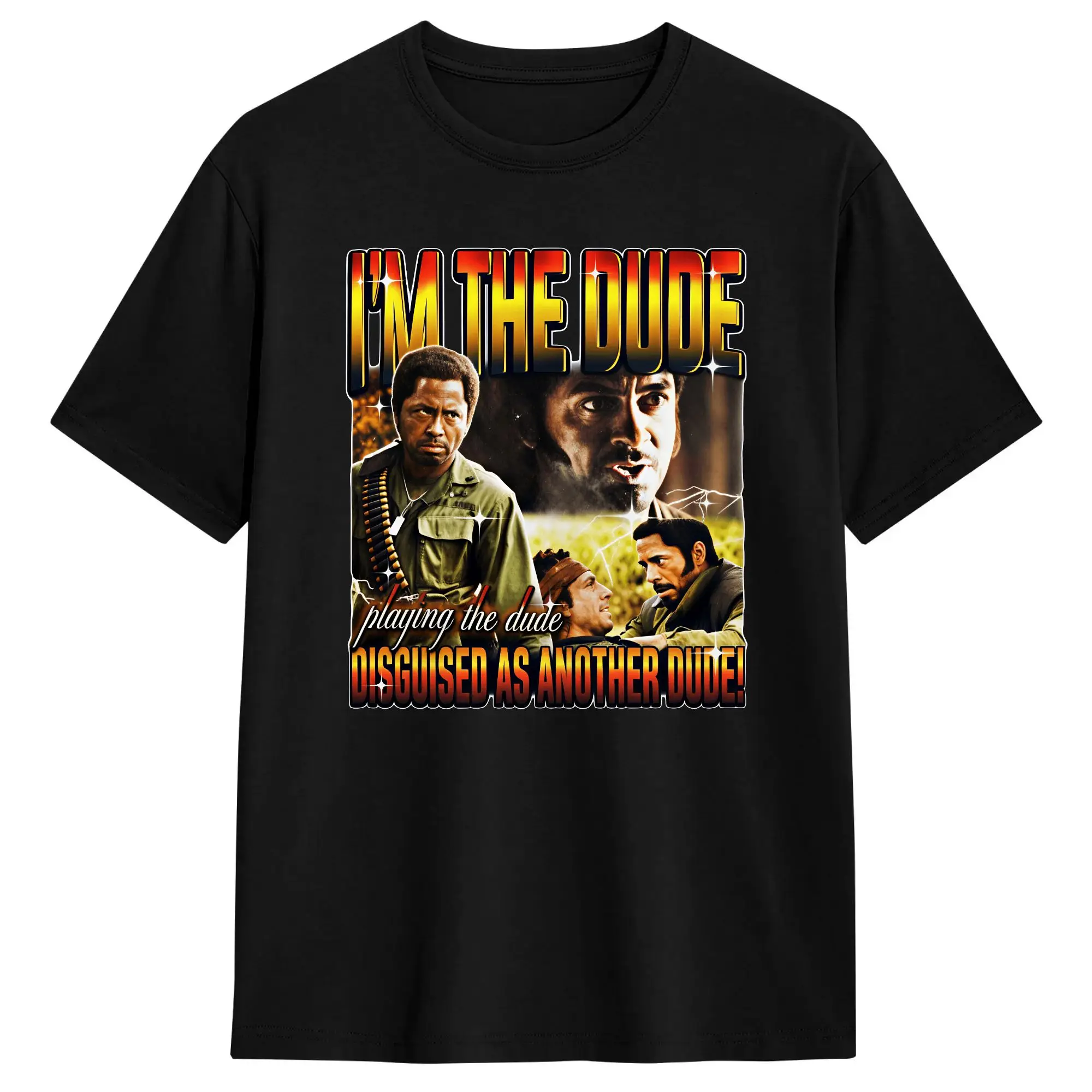Camiseta Vintage Tropic Thunder Kirk Lazarus, camisetas de algodón de verano para hombre, camiseta estampada de manga corta Y2K, camisetas informales