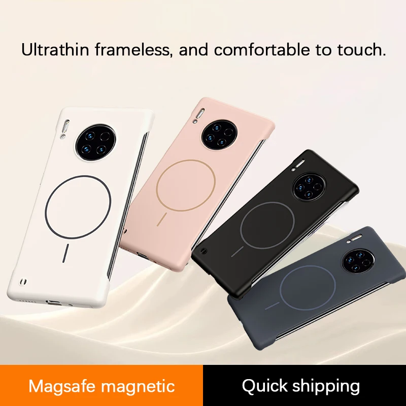 Frameless Fashion Phone Cases for Huawei Mate 30 30E Pro 30Pro 5G Coque Fundas Magnetic Soft Touch Hard Luxury Mobile Back Cover view 2