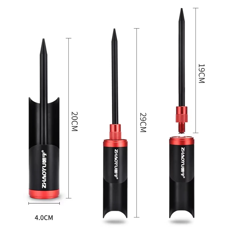 Adjustable Aluminum Alloy Telescopic Fishing Rod Support Rod, Plug-in Bracket, Ground Bracket, Fishing Tool