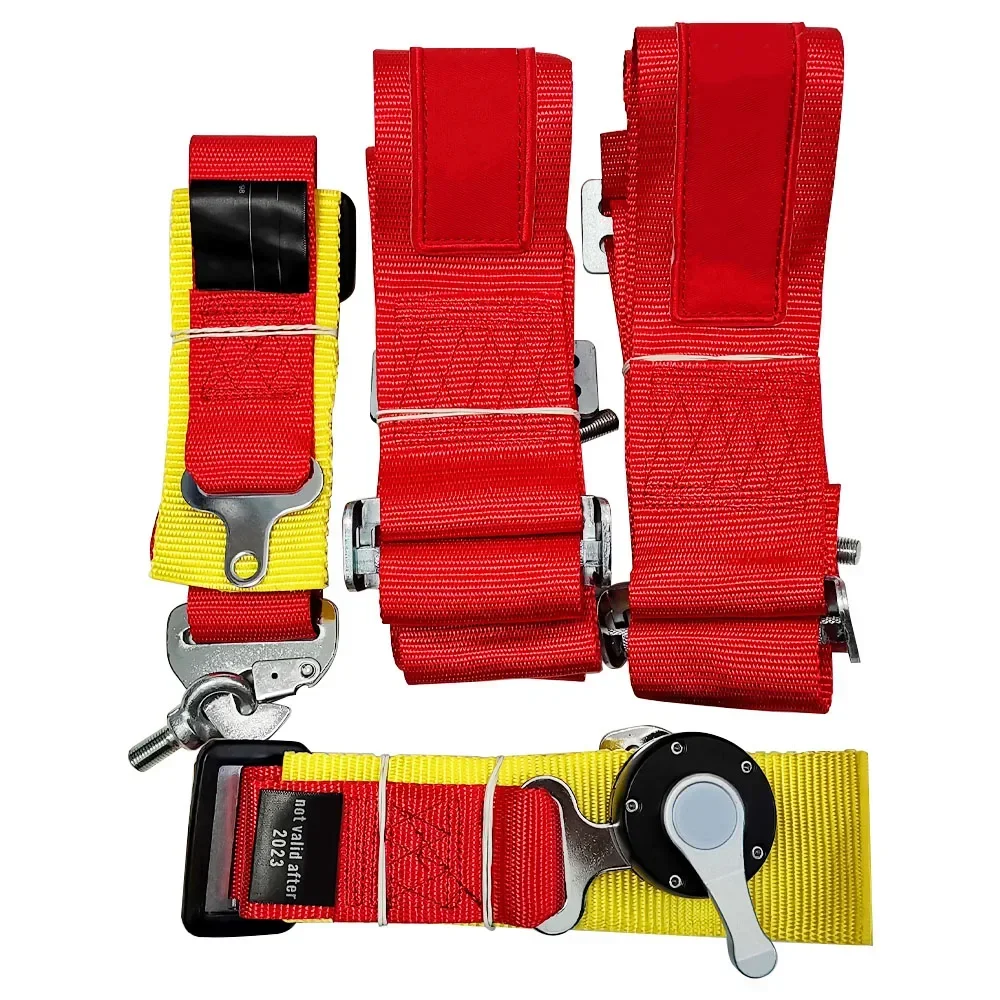 Universal Car 6 Point Racing Safety Harness 3 Inch Webbing Snap-On Camlock Quick Release Seat Belt