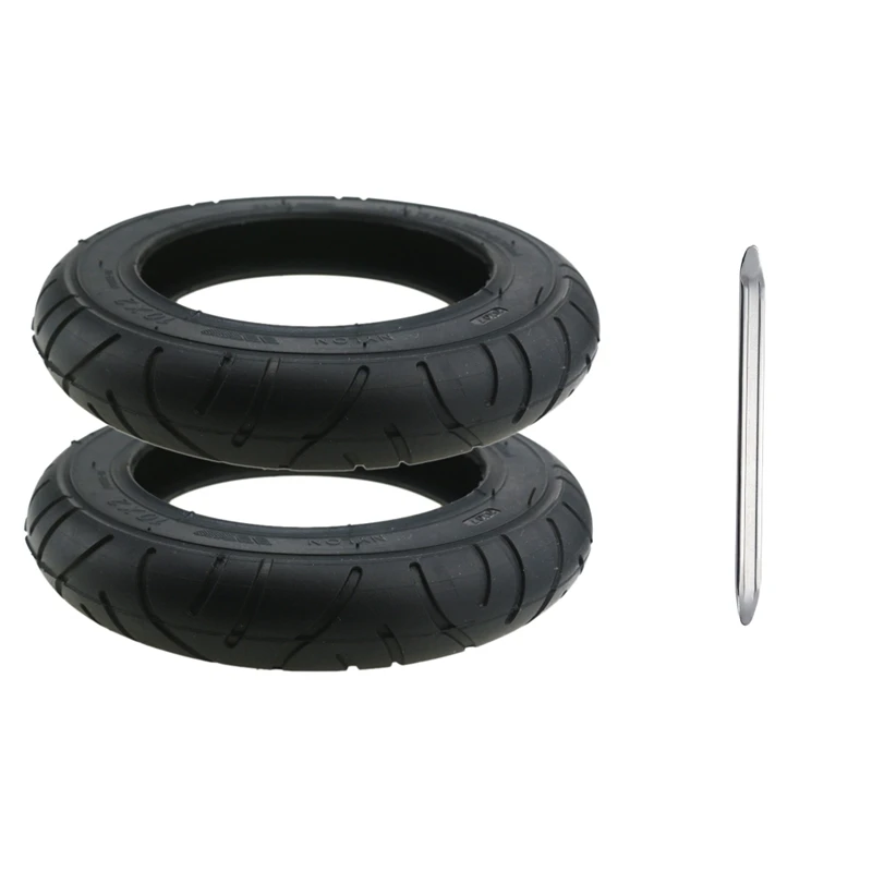 2Pcs For Xiaomi Mijia M365 10 Inch Electric Scooter Tire 10 X 2 Inflatable Solid Tire Wanda Tire With Crowbar