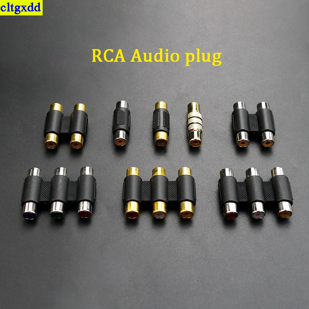 

Cltgxdd 1piece RCA female to RCA female audio and video cable plug Lotus adapter connector TV amplifier DVD audio 1/2/3 jack