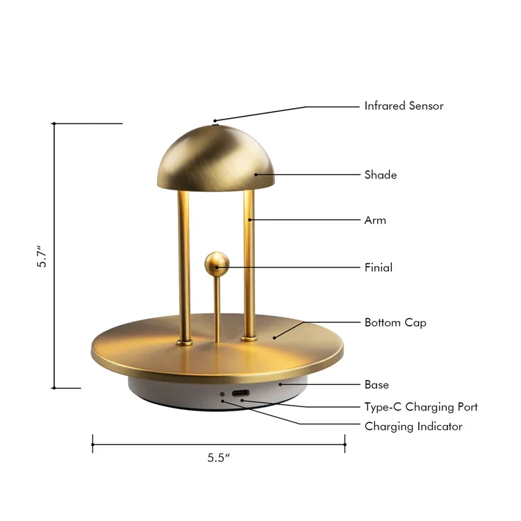 Nordic luxo moderno lâmpada led mesa cama luz sensor de controle dim candeeiro mesa recarregável decoração para casa pequena luz