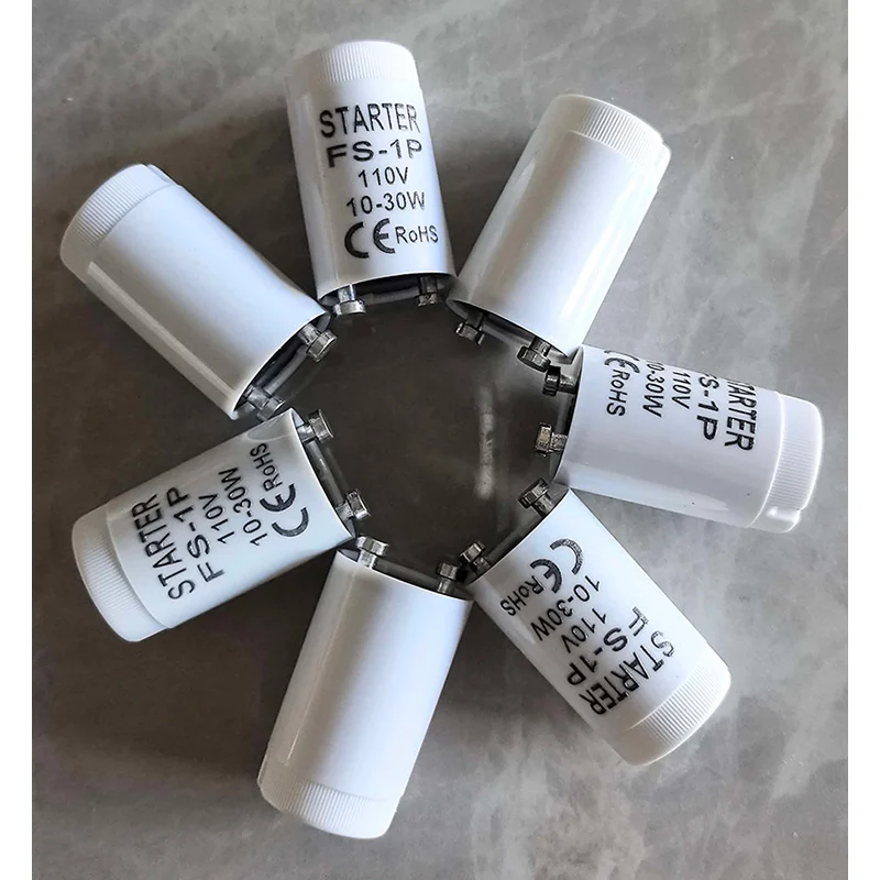 FS-1P Starter for AC110V 10-30W Fluorescent Tube Fuse Starter CE ROHS 25pcs/box