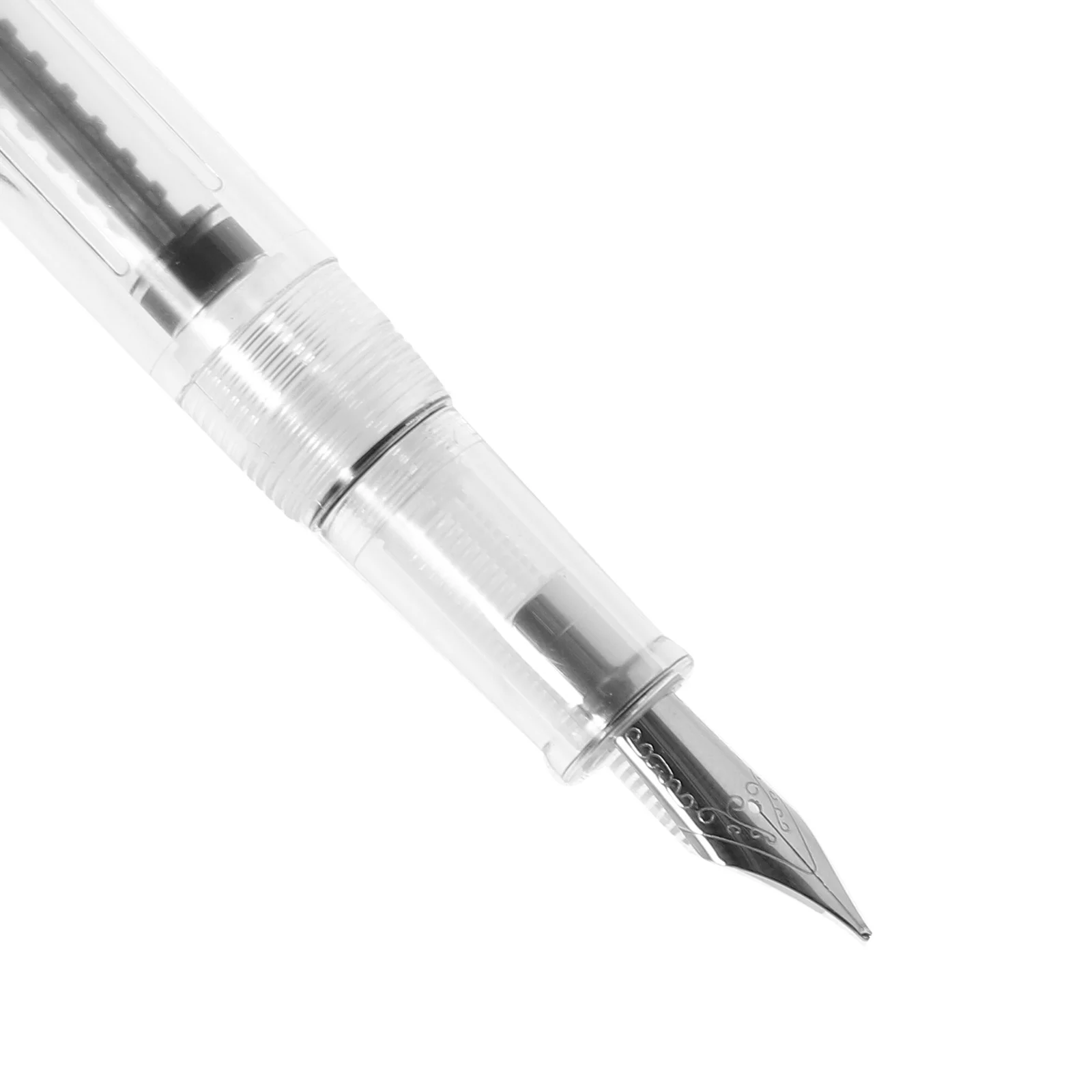 

Clear Fountain Pen Smooth Writing Ink Absorber For School Office Calligraphy Portable Transparent Reusable Piston Fill Pen