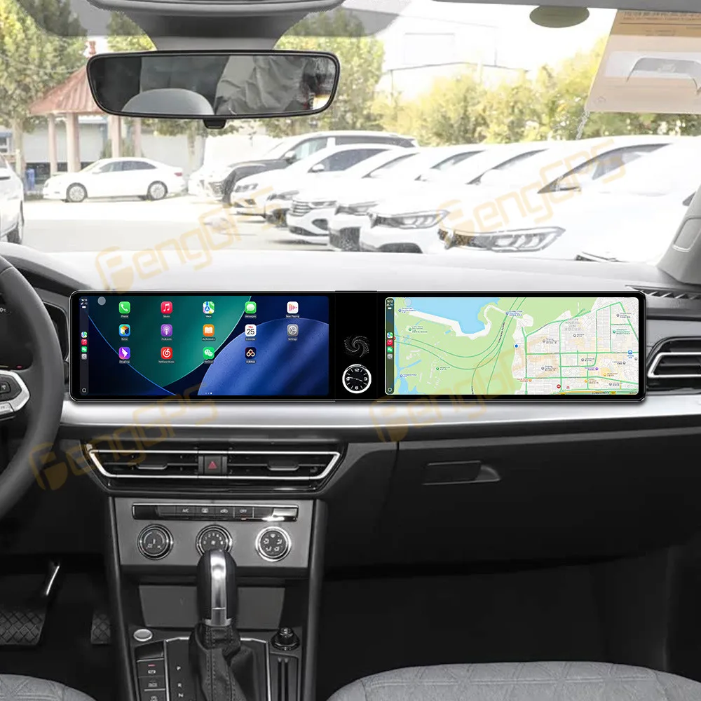 

Автомобильный радиоприемник CarPlay с двойным экраном 12,3 дюйма для Volkswagen Lavida 2023-2025 с сенсорным экраном, мультимедийный GPS-плеер, навигация DSP