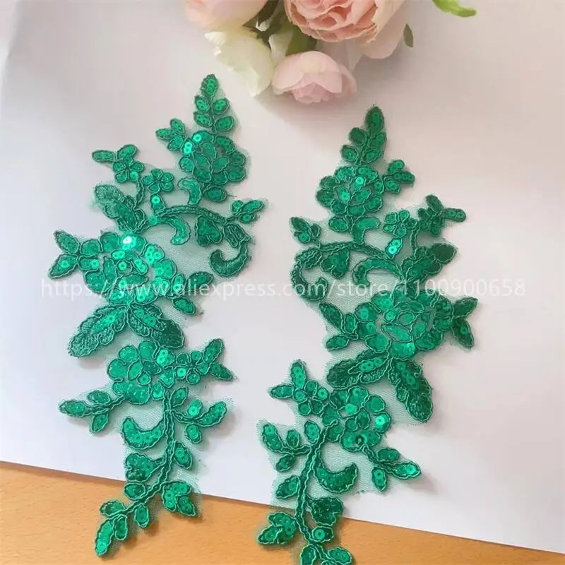 20 Stück. Funkelnde Pailletten Bestickte Spitzenapplikationen, Nähzubehör, DIY Handgemachte Blumen, Dekorative Aufnäher – Detail 7
