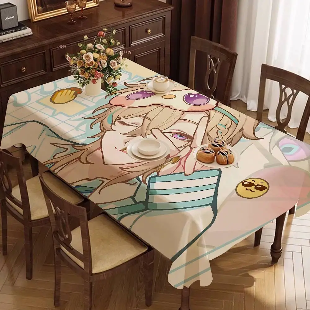 Honkai Star Rail Aventurine Tablecloth Home Party Table Cover Wedding Banquet Outdoor Party Cover Hotel Decoration Tablecloths
