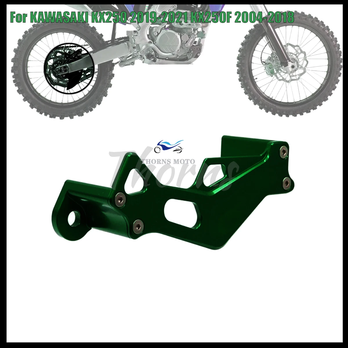 KX شعار الفرامل الخلفية الفرجار غطاء حماية لكاواساكي KX250 2019-2021 KX250F 2004-2018 KX450 2019-2021 KX450F 2006-2018
