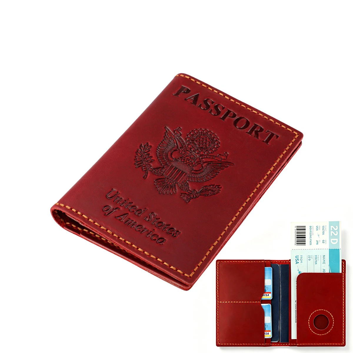Men'S Accessories Essentials - Portapassaporto con AirTag per gli oggetti