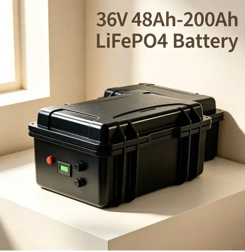 36V 48V LiFePO4 Storage Battery Pack 100Ah‑200Ah Built‑in BMS Display Complete With Charger Rechargeable Power For Outdoor Elect