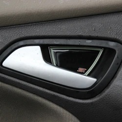 4-pack for Ford Focus 3 4 Sedan Hatchback 2012 - 2017 Car Luminous Inner Door Bowl Decoration Trim Cover Sticker