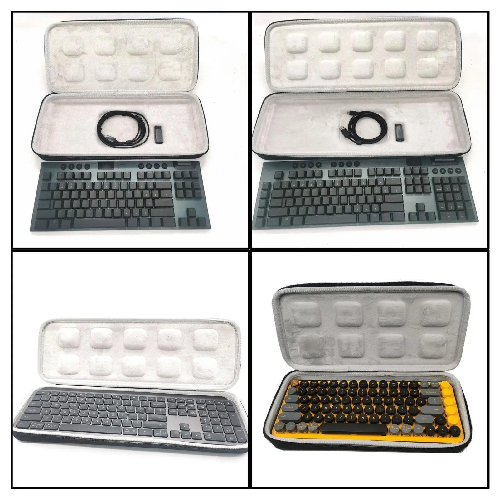 Keyboard Storage Bag Simple High Hardness Inner Foam EVA Shell Water Resistant Handbag Storage Shell for Mechanical Keyboard