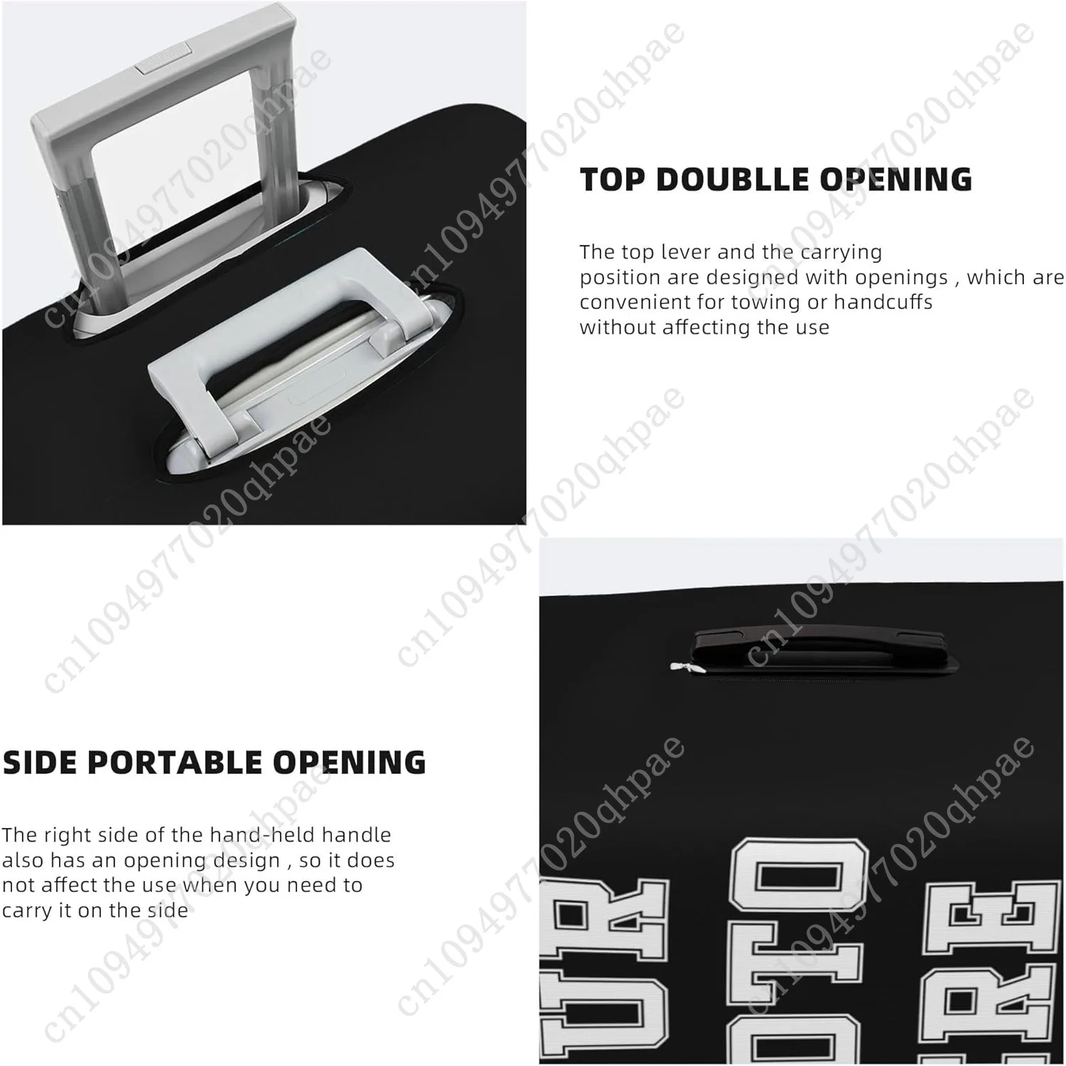 غطاء الأمتعة المخصص أضف صورتك/النص/الشعار، أغطية حقائب مخصصة للأمتعة، Style1