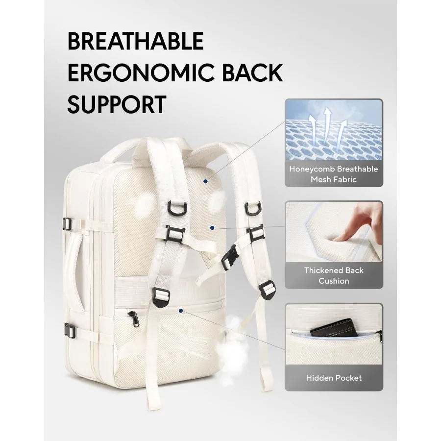 Dinictis فراغ ختم حقيبة السفر 60L المدمج في مضخة حقيبة ظهر قابلة للتوسيع مع ضغط فراغ يناسب 17 بوصة محمول المياه إعادة #6