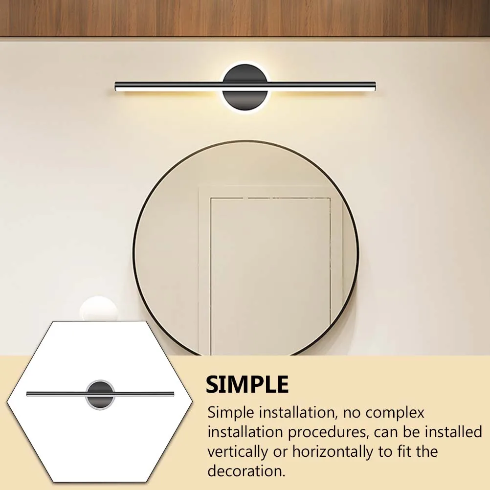 1 個 LED ミラーランプモダンなスタイルのシンプルなバスルームライト均一な明るさホームバスルームミラーフロントライトメイクアップヘッドランプ