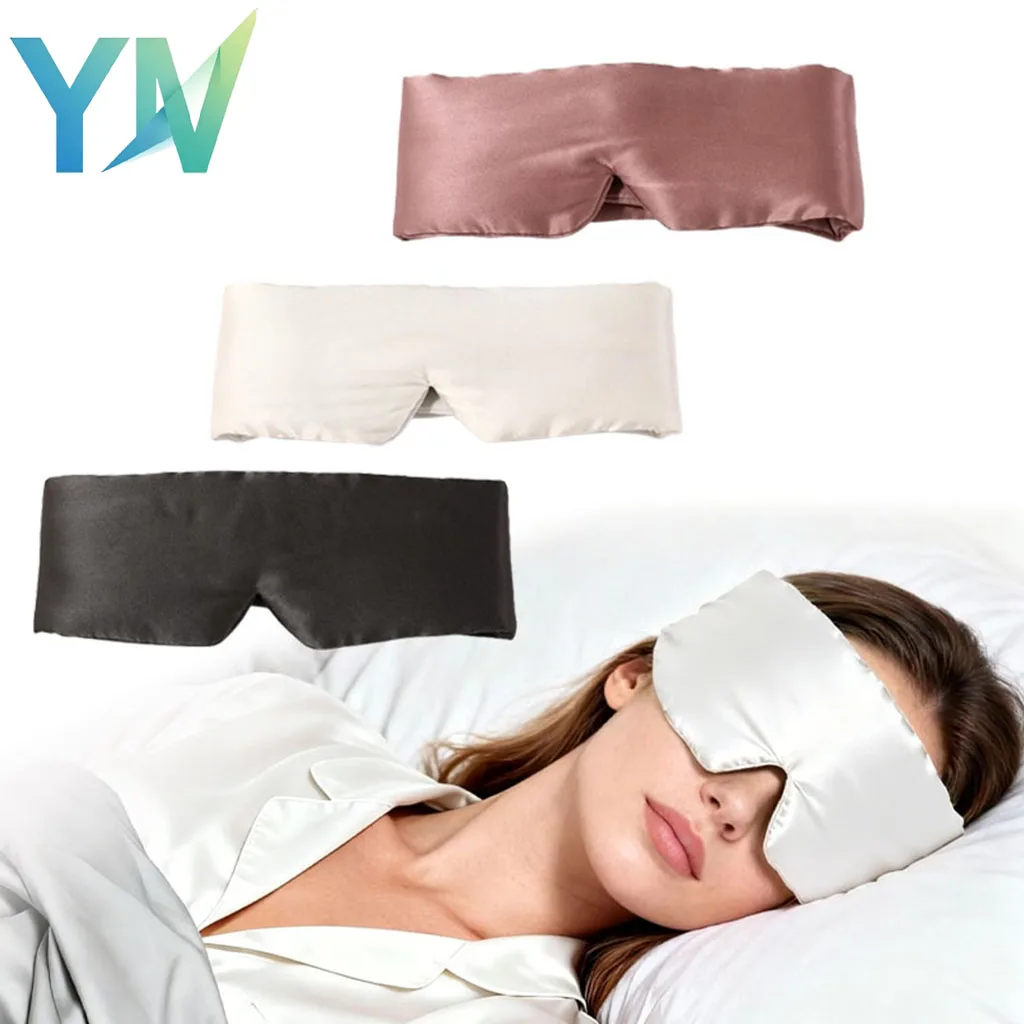 1-10PCS Soft Silk Like Sleep Mask for Night Shade Blindfold Comfortable Breathable Eye Mask for Travel Office Nap Unisex