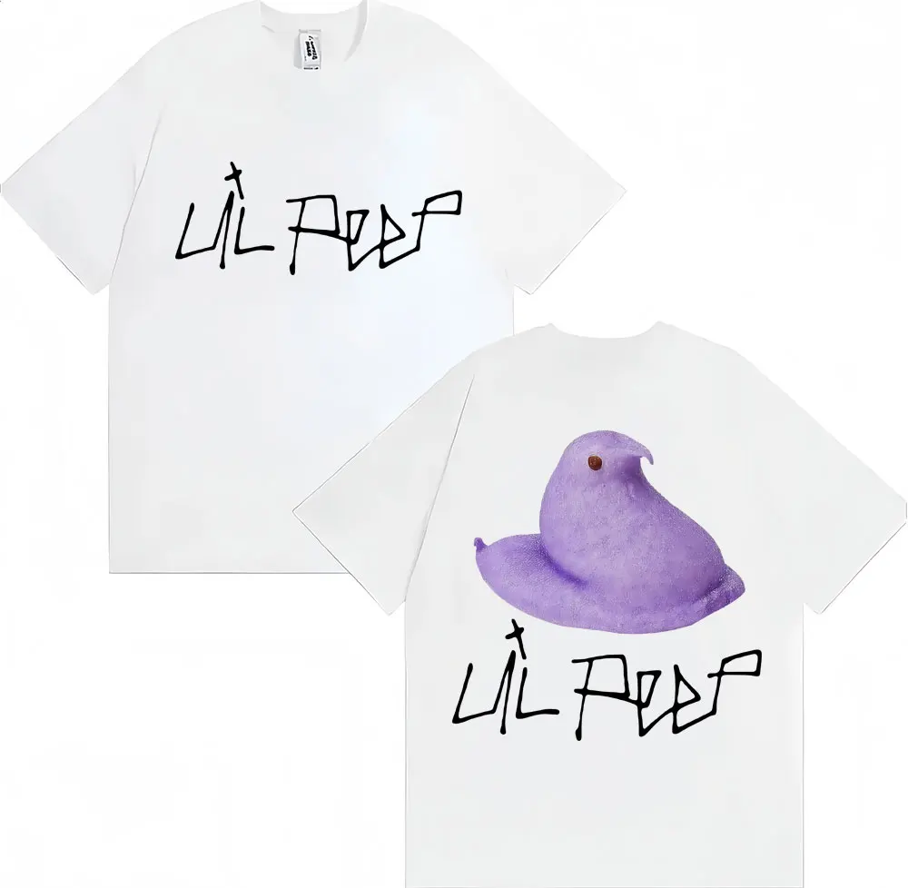 مغني الراب ليل اللمحة صرخة الطفل مضحك تي شيرت الرجال النساء موضة الهيب هوب موسيقى البوب قصيرة الأكمام المتضخم القطن عادية تيز الشارع الشهير #1