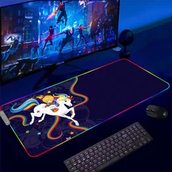 Cartoon R-Rainbow Brite Cute For Rgb Mouse Pad Xxl Steelseries Laptop Mat Gaming Mousepad Backlit Keyboard