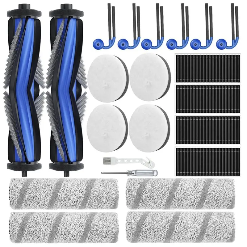 

EMECE-Main Side Brush Roller Mop Sponge Filter HEPA Filters& 22 Pcs Accessories Kit For Ecovacs Deebot X11 Omnicyclone