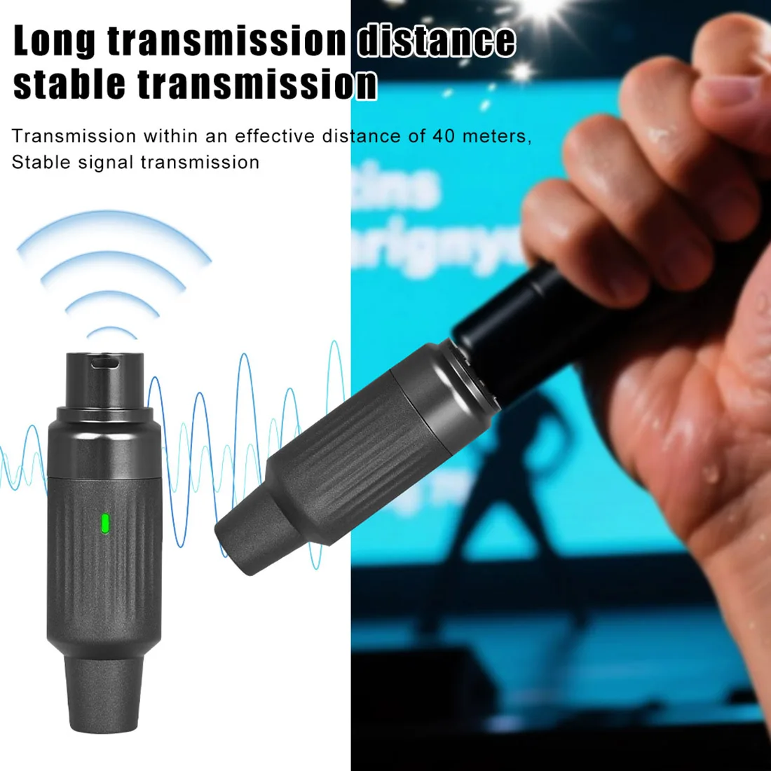 IRIN ARC2 UHF Wireless Microphone System Wireless Dynamic Transmitter Receiver 7 Channels XLR Plug Mic Adapter System