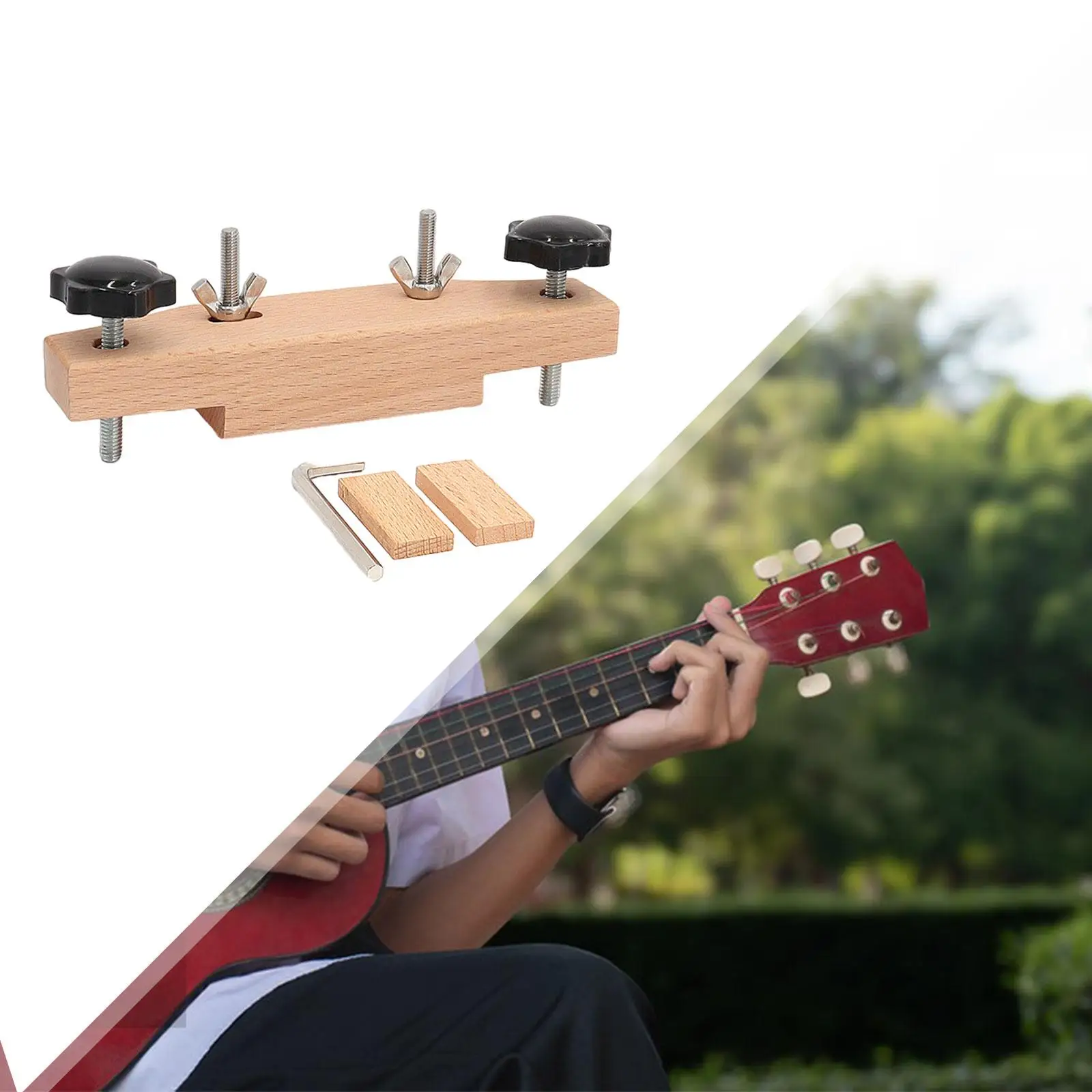 Guitar Bridge Clamp Set Accessory Wooden Professional Guitar Maintenance Tool Acoustic Guitar Repair Tool Acoustic Luthier Tool