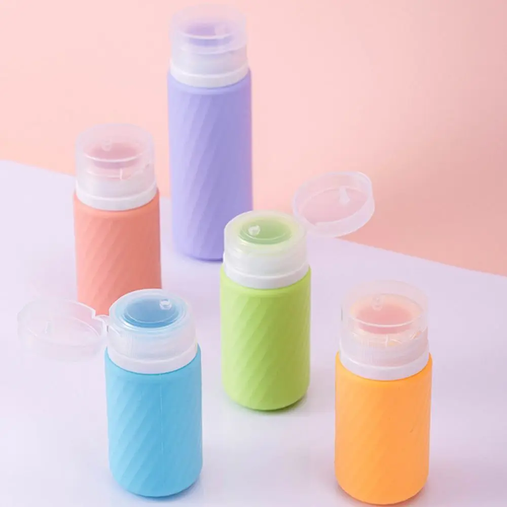 New 60ML/90ML Silicone Refillable Bottles Squeeze Refillable Shower Gel Lotion Bottle Silicone Shampoo Sub-Bottling Travel