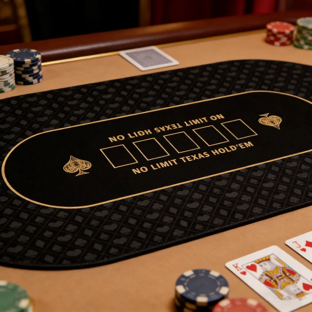 

Rubber Texas Hold'em Table Mat Casino Multiple Players Poker Table Tablecloth Anti Slip Poker Mahjong Board Games Tablecloth