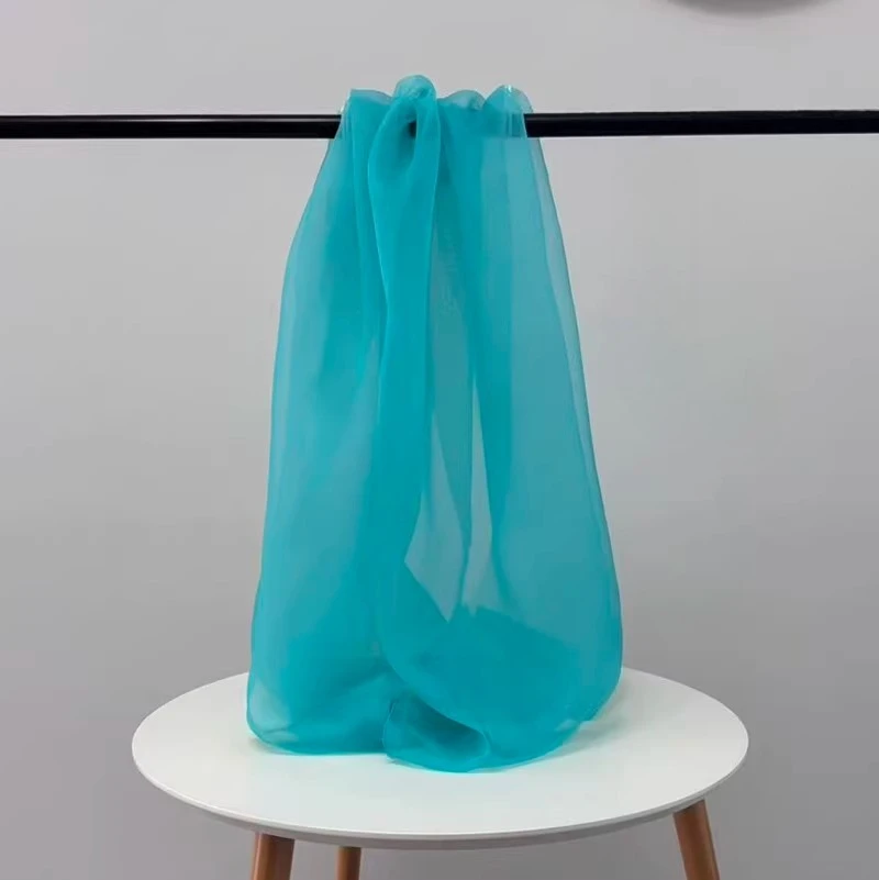 5 m/Lot Organza-Stoff mit hoher Dichte für Hochzeitskleider, Seidenimitat-Stoff, DIY handgefertigte Accessoires, transparentes Garn – Detail 10