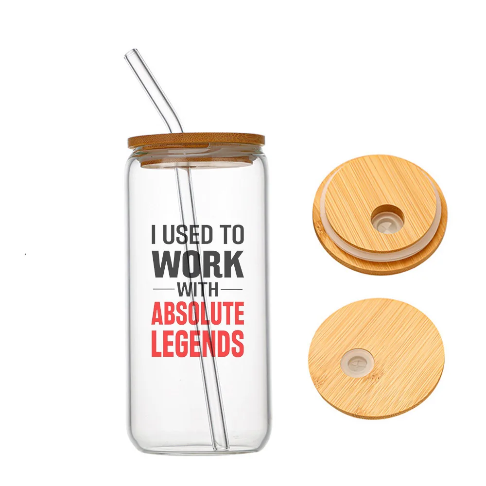 

I Used To Work With Absolute Legends Gifts For Coworkers Glass For Heat Resistant High Drinking Cup With Straws Lids 16 oz