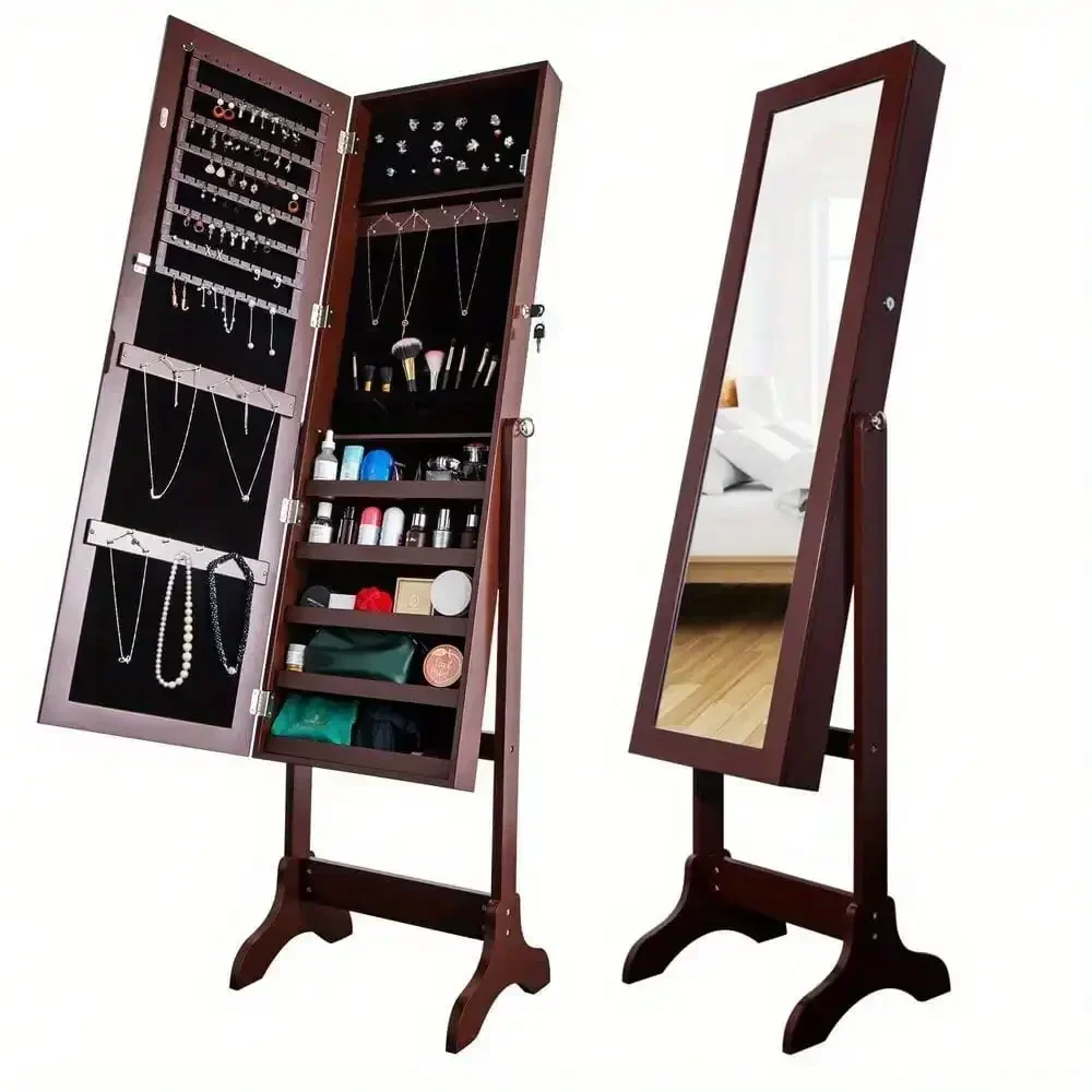 

Jewelry Cabinet Full Length Mirrored Wall Door Mounted Storage Storage Cabinet