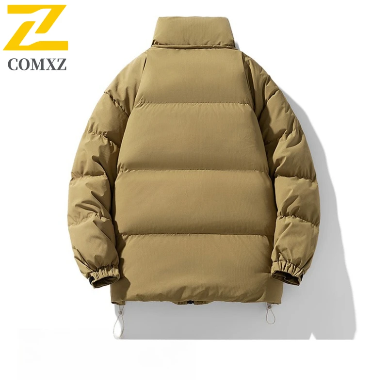 COMXZ 2025 Winter Jacket Stand Collar Japanese Style Trendy Thickened Warm Padded Jacket Loose Fit Cold Proof Plus Size Jackets