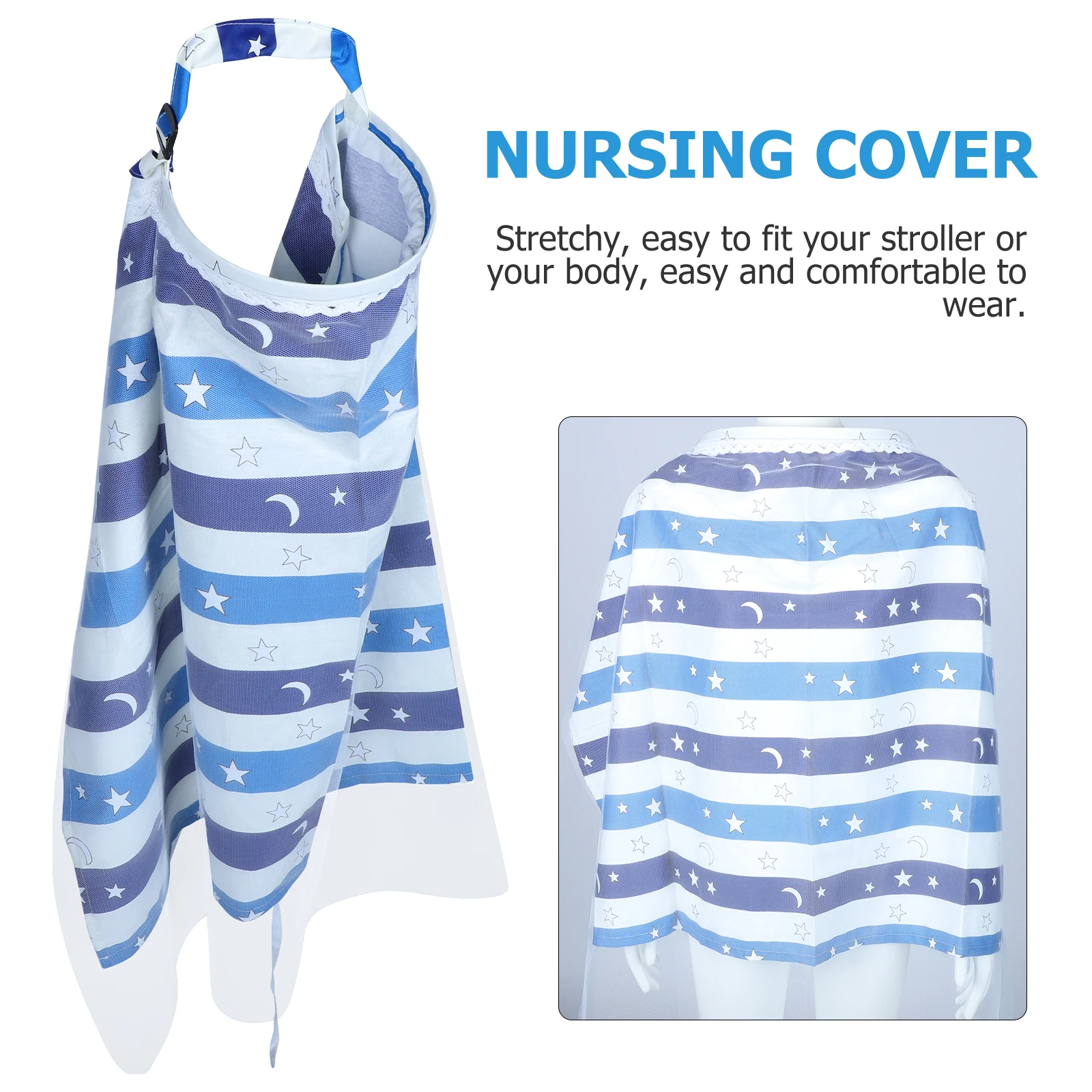 

Nursing Cover Lightweight Cotton Stretchy Anti Exposure Stroller Car Seat Canopy Baby Buggy Sunshade Durable Pattern