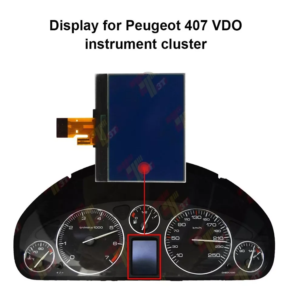 Display for Peugeot 407 VDO Instrument Cluster