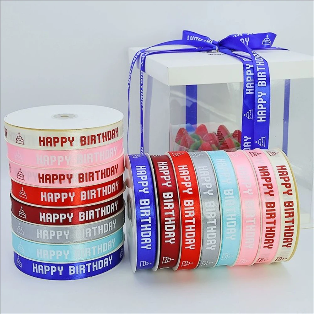 

2.0*100yards Ribbon For Handmade Cake Flower Birthday Valentine Decoration Letter Stamping Polyester Ribbons DIY Gift Packing