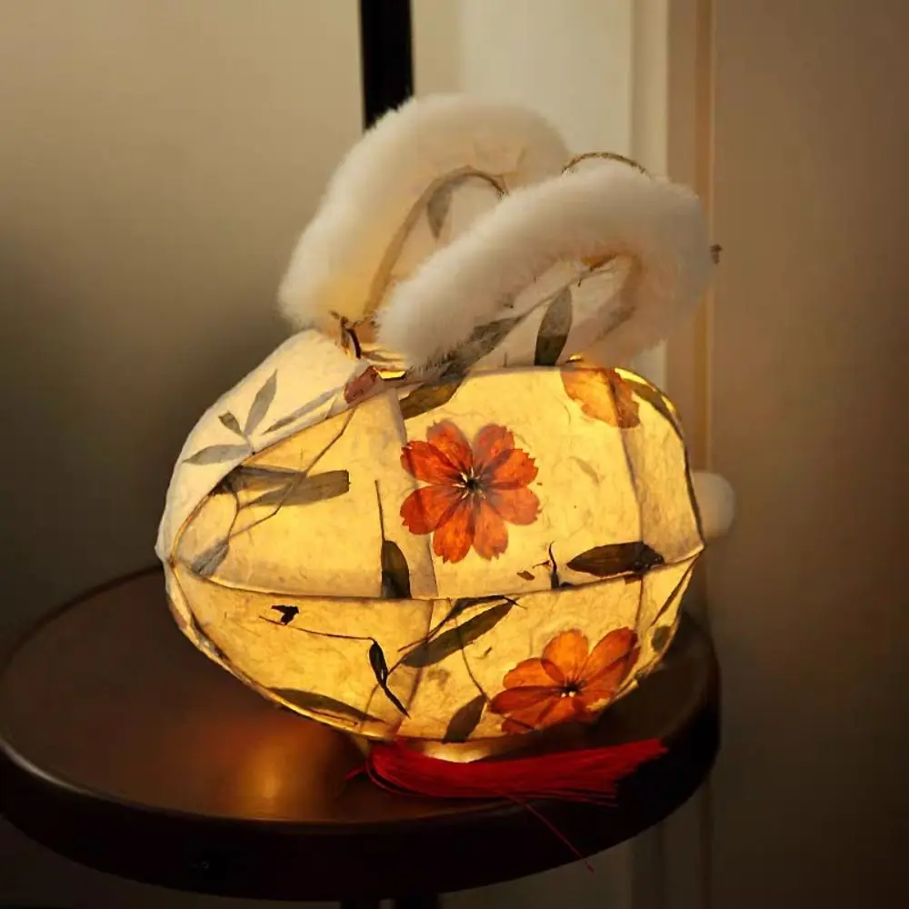 DIY Material Bag Mid-Autumn Festival Lantern Glowing Handmade Handheld Rabbit Lantern Chinese Style Geometry Shape