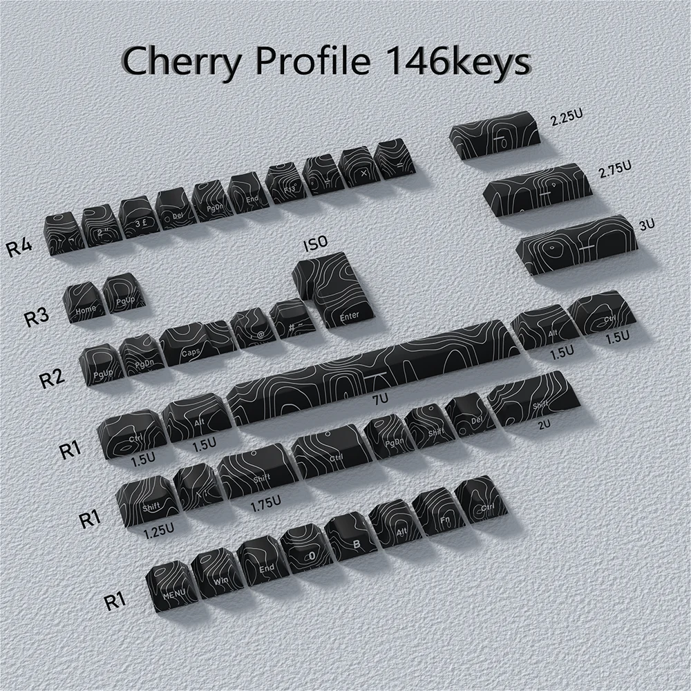 Double shot Keycap PBT Backlit Keycaps,Dye-Sub Cherry Profile Keyboard Keycap for Cherry Gateron MX Switches Mechanical Keyboard