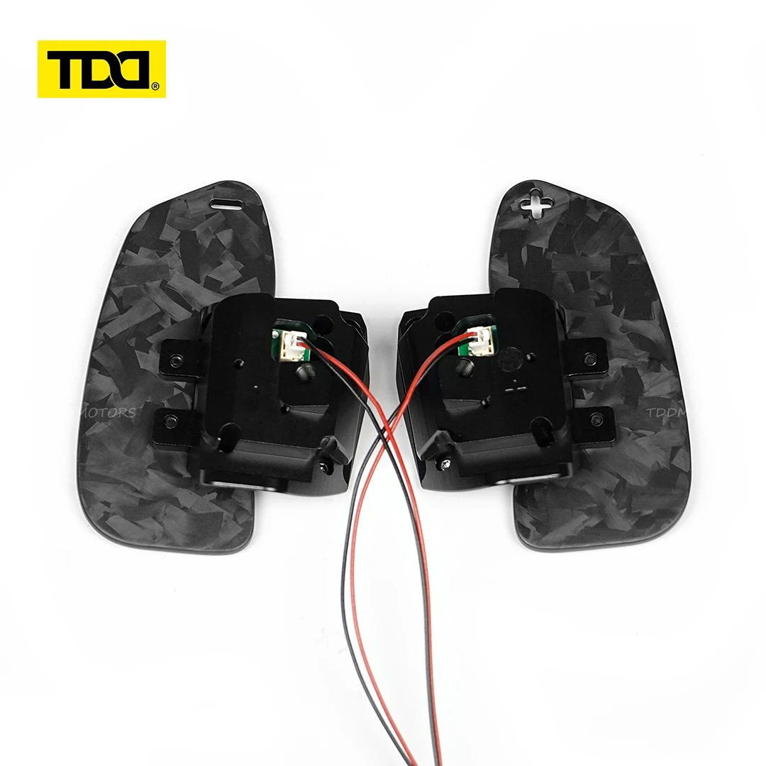 TDD Carbon Fiber Magnetic Steering Wheel Paddle Shifters For VW Golf 5 GTI CC MK5 Magnetic Attraction Function