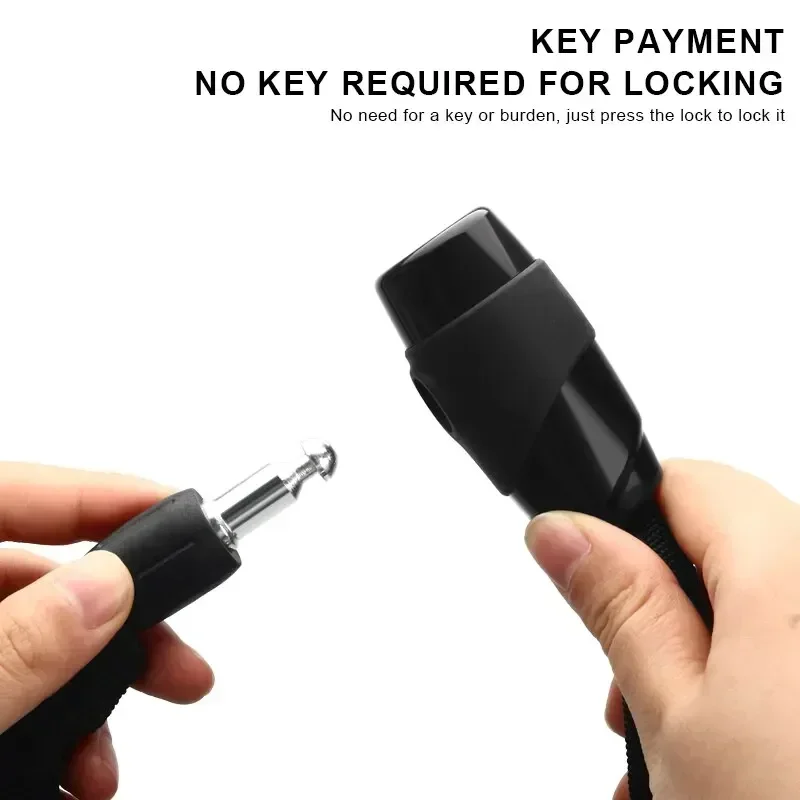 ล็อครถจักรยานยนต์แบบพกพา - กุญแจคู่โซ่แรงดึง 850 ปอนด์ 95 ซม. สําหรับจักรยานเสือภูเขาไฟฟ้า