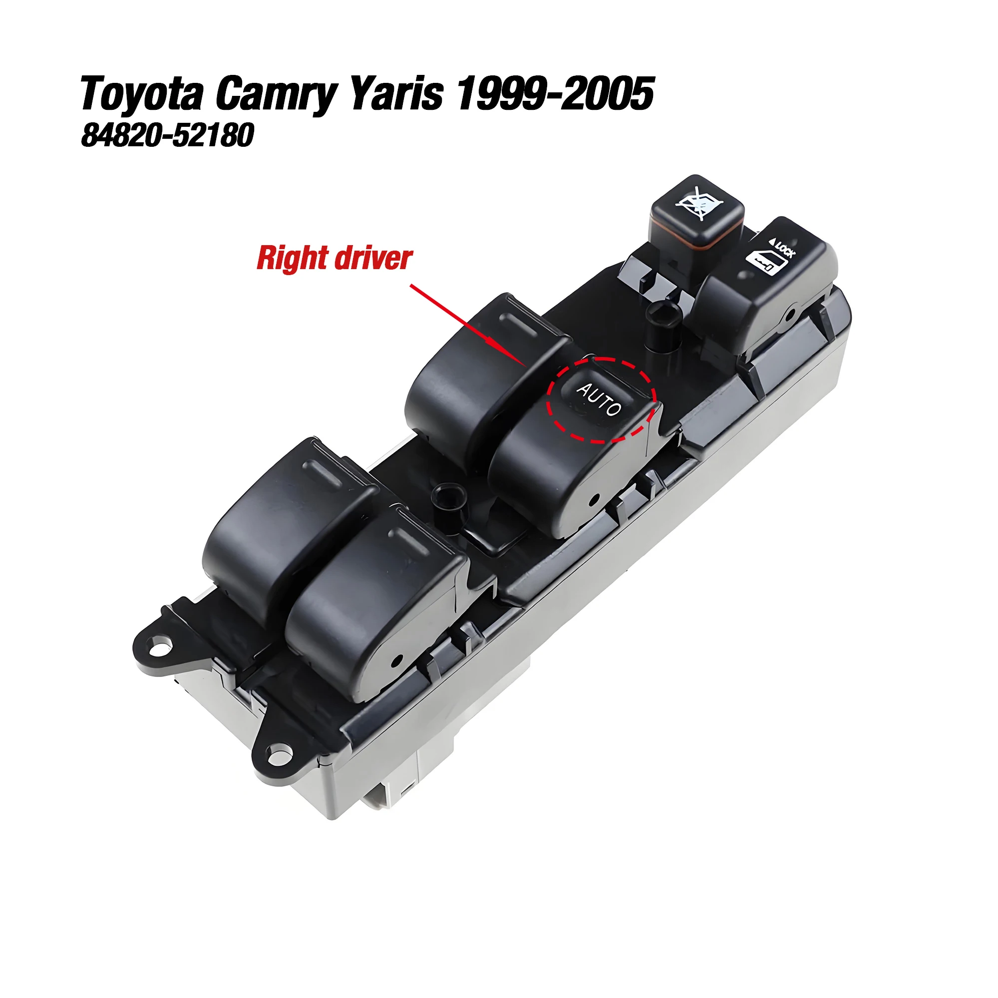 

84820-52180 8482052180 для Toyota Camry Yaris 1999-2005, передний правый главный переключатель управления стеклоподъемником со стороны водителя
