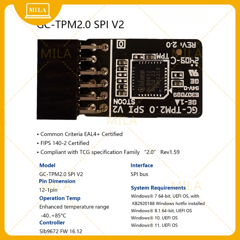 Per modulo GIGABYTE GC-TPM2.0 SPI V2
