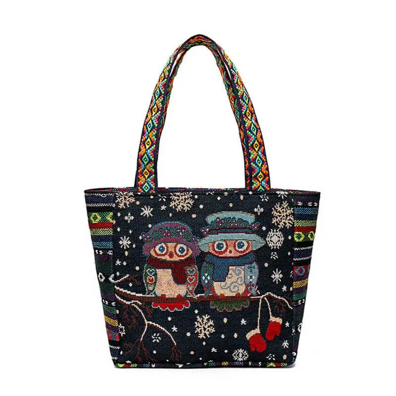 Embroidery Master Handbag Canvas Shopping Bag Light Large-capacity Ethnic Style Travel Casual Female High Quality Shopping Tote