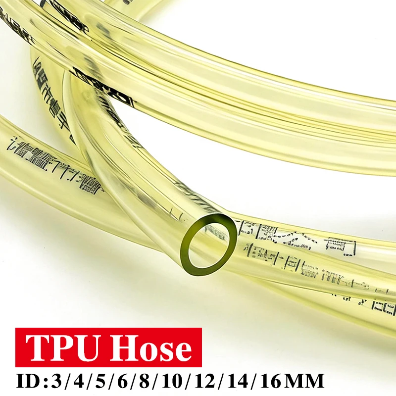 High Quality TPU Fuel Line Hose 1/2/3M ID 3 4 5 6 8 10 12 14 16mm Oil Resistant Anti-Ageing Leakproof Pipe for Motorcycle & Car