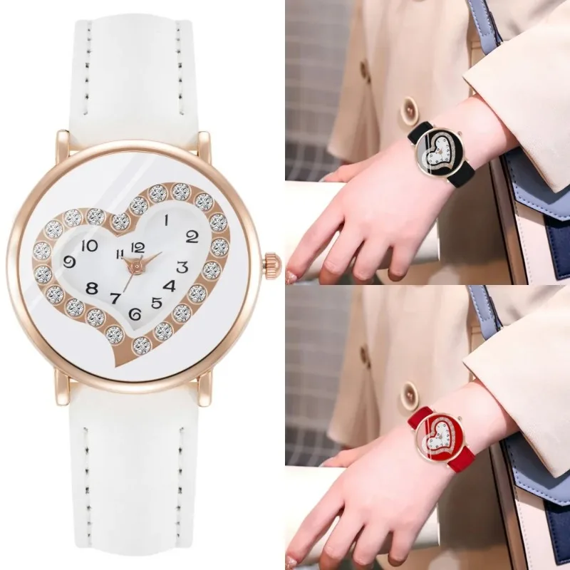 

Fashion Women Watch Leather Strap Analog Quartz Wristwatches Temperament Ladies Watch Red Lover Gift New Year Reloj Mujer