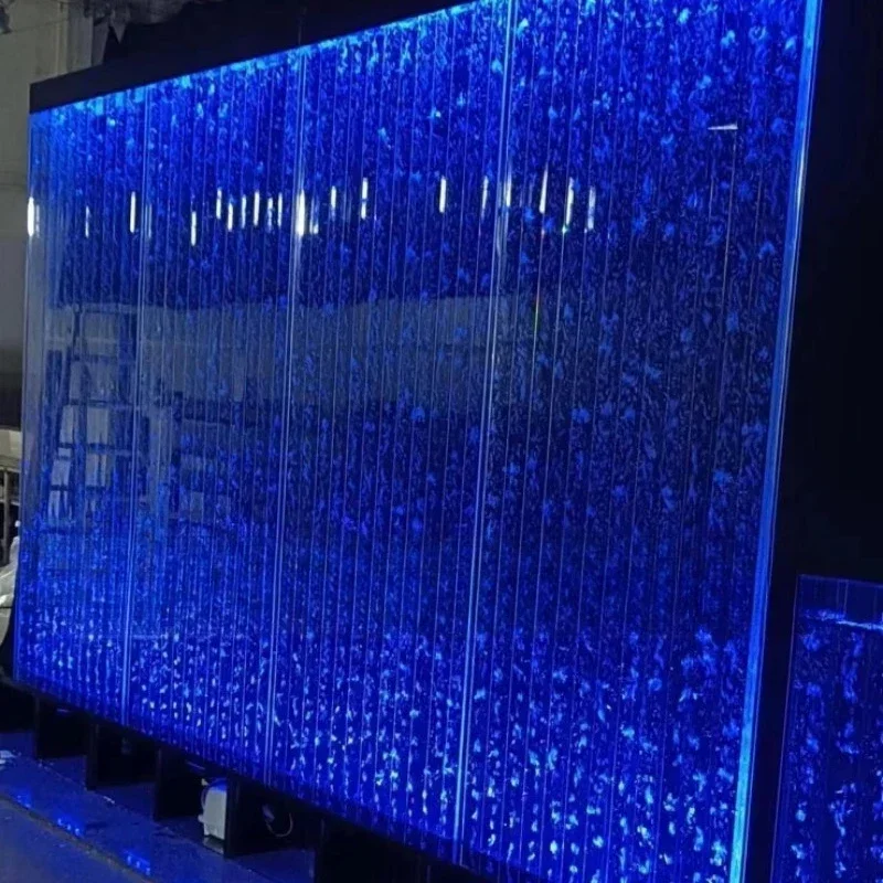 Luminous Acrylic Water Curtain Wall Partition Screen Wall Art Waterfall Feature Indoor Garden Decor