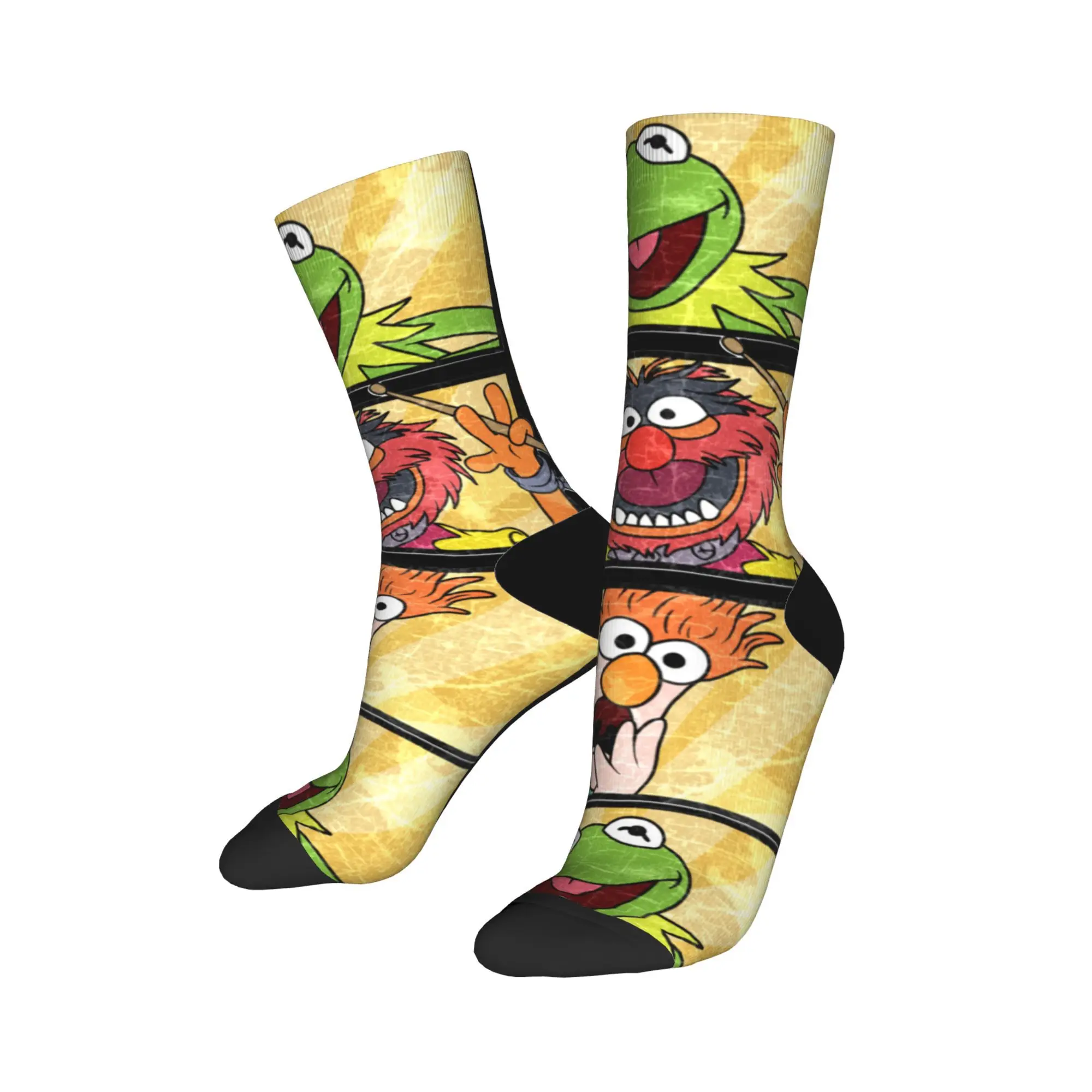 Fashion The Muppet Show Football Socks  Polyester Long Socks for Women Men Breathable