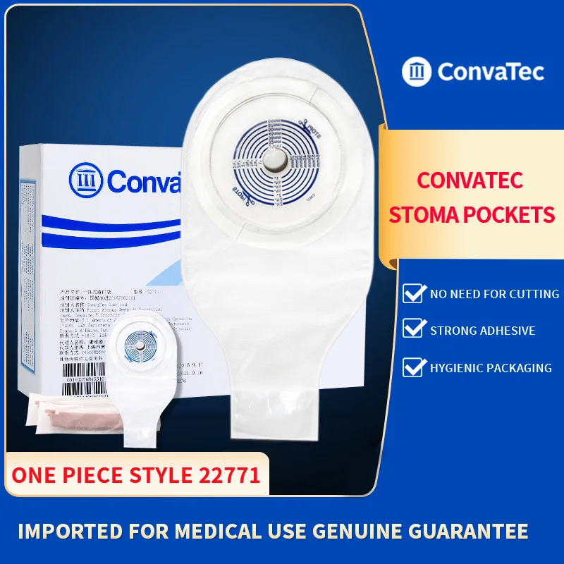 Comvita 22771 One-piece Stoma Bag Disposable Stoma Bag Fecal Anus Rectum Pouch With Clip Closure Ostomy Supplies Health Care